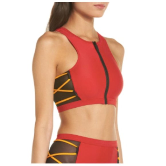 ISO Chromat Launch Bikini Top in Red
